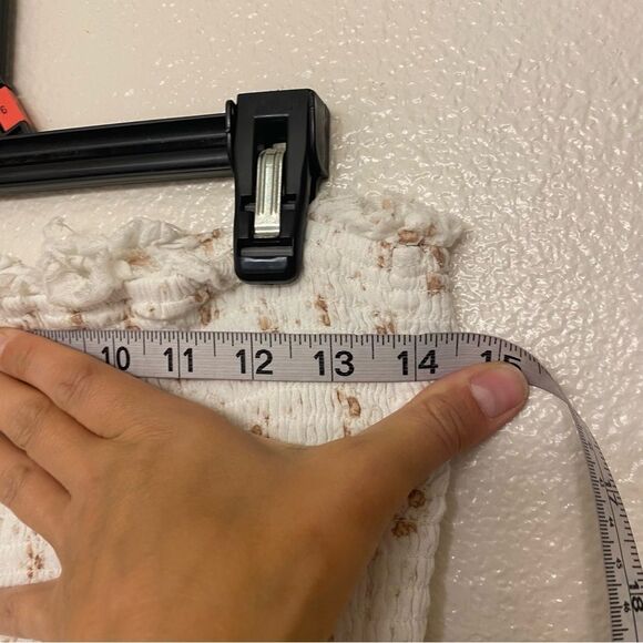 Aeropostale White Floral Strapless smocked Convertible Dress skirt midi beachy M - Picture 10 of 11